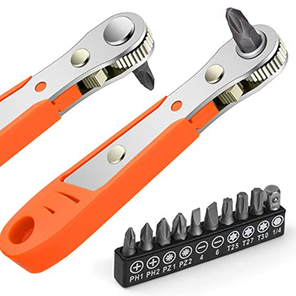 OSDUE Right Angle Ratchet for Tight Spaces with 1/4" Drive DIY/Home Repair