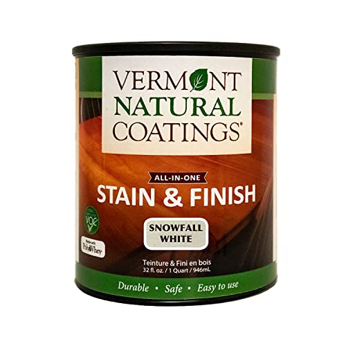 Vermont Natural Coatings PolyWhey Stain & Finish - Snowfall White - Quart - color: Snowfall White, size: Quart