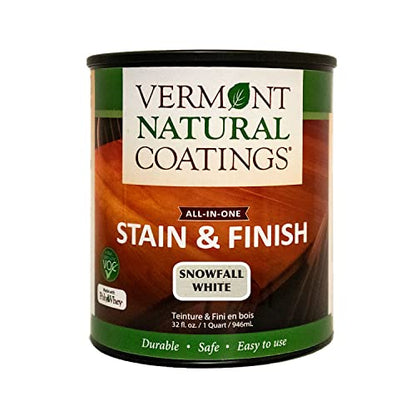 Vermont Natural Coatings PolyWhey Stain & Finish - Snowfall White - Quart - color: Snowfall White, size: Quart