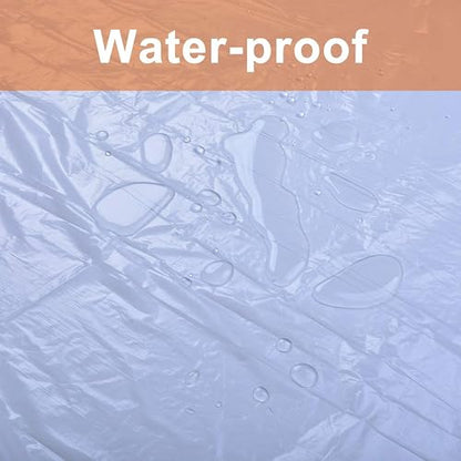 5 Pcs 9x12ft Plastic Drop Cloths for Painting, Plastic Tarp Waterproof Dustproof Multi-Purpose Furniture Cover Floor Wall Protection Film