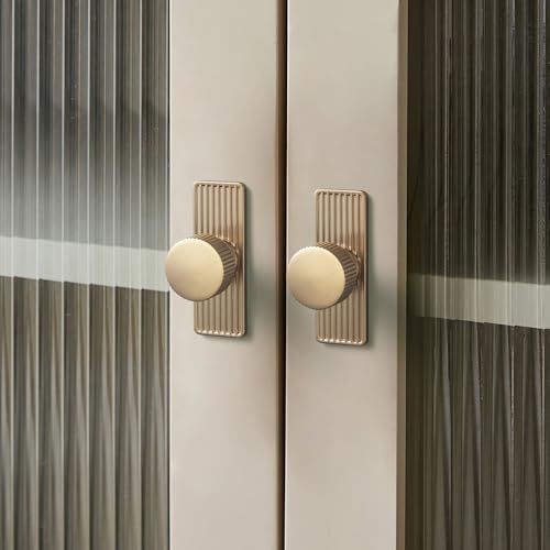 Goo-Ki Champagne Bronze Zinc Alloy Cabinet Knob with Backplate - Single Hole Center Cabinet Pull Hardware for Bedroom, Kitchen, 2 Pack（9596-G） - color: Champagne Bronze