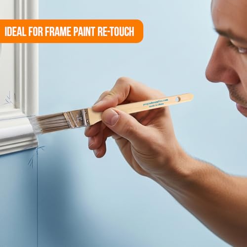 Vermeer Angled Paint Brushes, Assorted Paint Brush Set for Trim, 6 Pc