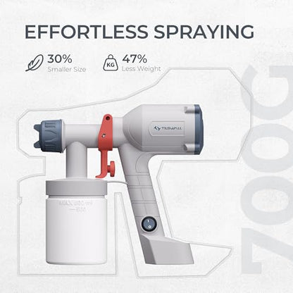 Tilswall Paint Sprayer Dreamer400 Ultra-Light Spray Gun for Painting White - color: White