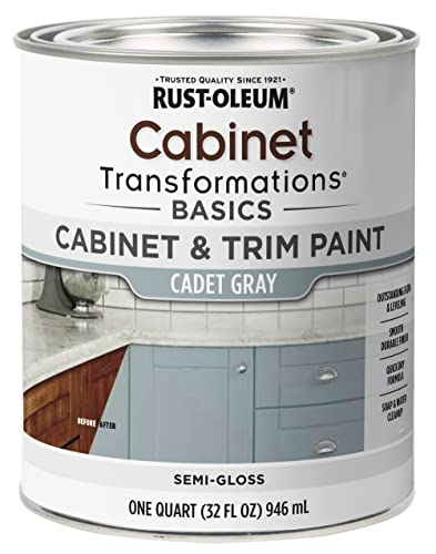 Rust-Oleum Cabinet Transformations & Trim Paint, Cadet Gray, Quart - color: Cadet Gray, size: 32 Fl Oz (Pack of 1)