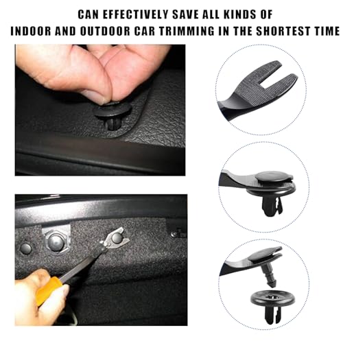 5 PCS Auto Trim Removal Tool Kit, No Scratch Plastic Interior Door Panel Clip Fastener Removal Pry Set, Vehicle Audio Dash Window Molding Remover Tool Kit, Car Accessories (Yellow) - color: Yellow