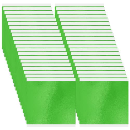 Vonty 200 Pcs Green Foil Sheets for Crafts Imitation Leaf Gilding Decor - color: Green