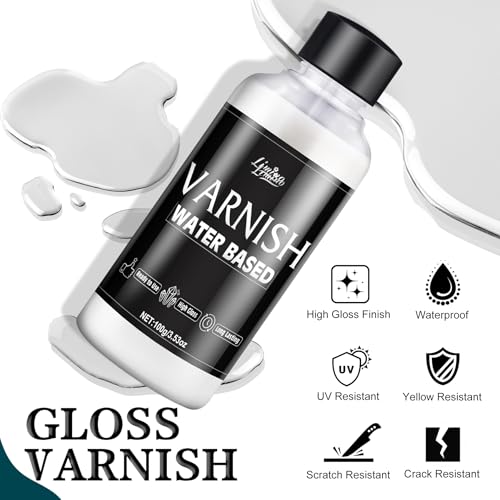 Metallic Silver Paint - 3.5oz Water Based Silver Leaf Paint and 3.5oz Varnish, Ultra Shining Gilding Metallic Acrylic for Painting, Art Craft , Home Decor, Ideal for Canvas, Wood, Metal, Plaster, Stone