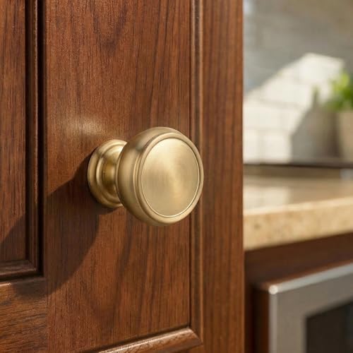 10 Pack Champagne Bronze Cabinet Knobs, 1-1/4 Inch Zinc Alloy Knob - color: Champagne Bronze