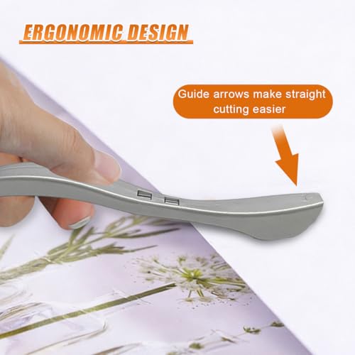 3PCS Car Wrapping Paper Cutter with 10 Replaceable Blades (Gray) - color: Gray