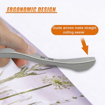 3PCS Car Wrapping Paper Cutter with 10 Replaceable Blades (Gray) - color: Gray