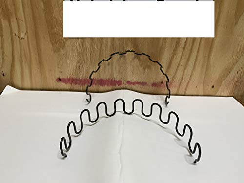 Zig Zag- Springs 8 Gauge 17inch x 2 pcs,Plus Special Package 5 pcs 7 Holes Clip +10 pcs Stay Wire Clips + 5 feet of Springing Wire for All Upholstery Use,Black