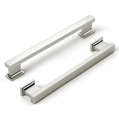 10 Pack 6-1/4 Inch Brushed Nickel Cabinet Pulls Solid Drawer Handles - color: Brushed Nickle, size: 6-1/4 Inch (160 mm) Hole Center