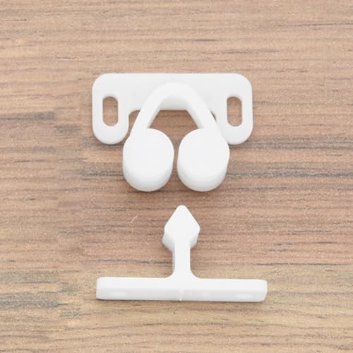 3Pcs White Marine Boat Ball Catch Door Cupboard Spring Back Plates Roller Latch Plastic Catches Cabinet Hardware