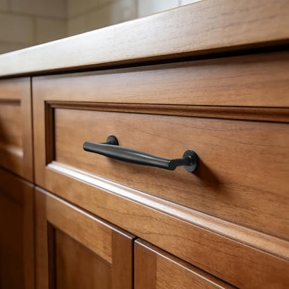 SAILING 10 Pack Cabinet Handles-5"/128mm Matte Black Cabinet Pulls for Kitchen Bathroom Living Room Bedroom Modern Drawer Handles - color: Matte Black, size: 5"(128mm) Hole Center-10Pcs