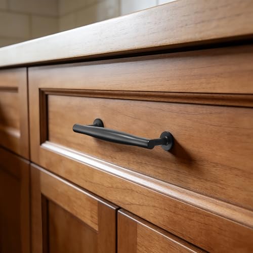 SAILING 10 Pack Cabinet Handles-3"/76mm Matte Black Cabinet Pulls for Kitchen Bathroom Living Room Bedroom Modern Drawer Handles - color: Matte Black, size: 3"(76mm) Hole Center-10Pcs