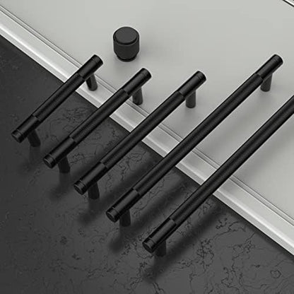 Asidrama 10 Pack 3.5 Inch(89mm) Matte Black Cabinet Pulls Heavy-Duty Solid Kitchen Cabinet Handles Black Drawer Hardware for Bathrooms Cabinets - color: Matte Black, size: 3.5" Hole Center, style: 10 Pack