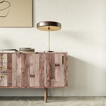 Yun-aeon Natural Wood-Cinnamon Contact Paper Peel and Stick Wallpaper - color: Natural Wood-cinnamon, size: 17.3" x 236"