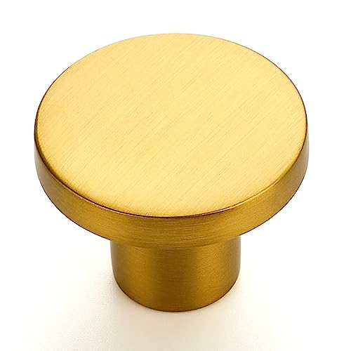 Ravinte Cabinet Knobs, 10 Pack Gold Dresser Drawer Pulls, 1-1/5 Inch - color: Gold