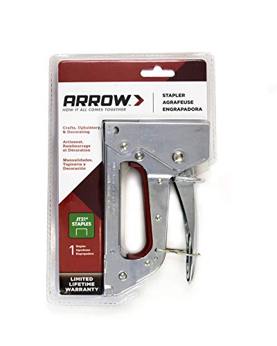 Arrow JT27 Light Duty Staple Gun for Upholstery, Crafts, Office, Fits 1/4", 5/16”, or 3/8" Thin Wire Staples.