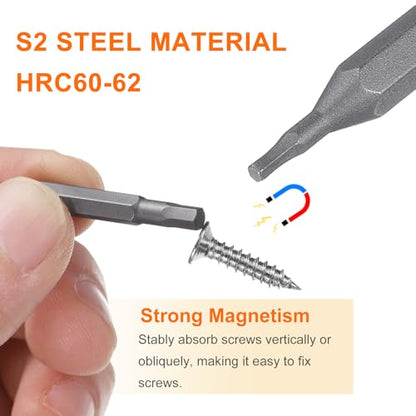 HARFINGTON 3pcs H1.3 Hex Screwdriver Bit 5/32" Hex Shank 28mm Length - size: H1.3
