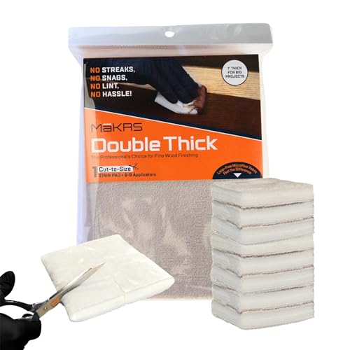 MāKRS Stain Pad Double Thick, Wood Finish Applicator, 1-Pack - size: 1 Pad, style: Double Thick