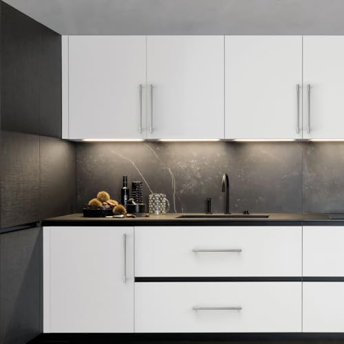 Brushed Nickel Knurled Cabinet Handles Kitchen Pulls 7 Inch 10 Pack - color: Brushed Satin Nickel, size: 7" Hole Center