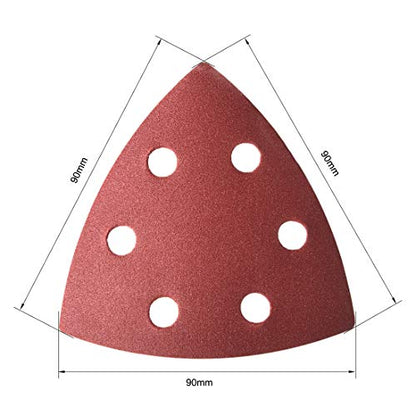 uxcell Detail Sander Sandpaper, Triangular Sanding Paper, Hook and Loop Sanding Pads, Triangle Oscillating Multi Tool, 320 Grits 6 Holes, 15pcs - style: 320 Grits