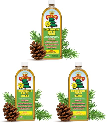 King Pine Concentrated Pine Oil Multi-Surface Cleaner Industrial Strength, Gold, 16 Fl Oz (Pack of 3) - size: 16 Fl Oz (Pack of 3)