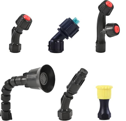 Sprayer Nozzle Tips,6 Piece Adjustable Nozzle,Suitable For Replacing Backpack Sprayer Nozzle.Equipped With 2 Adapters,Compatible With Most Brands Such As SOLO