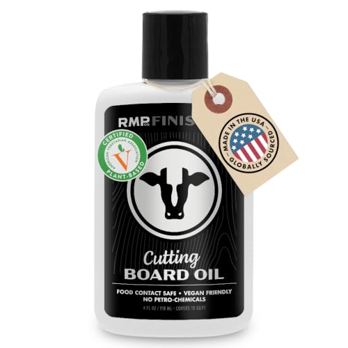 RMP Finishes Plant-Based Cutting Board Oil for Cutting Boards, Wood Butcher Block, Charcuterie, Vegan, Food Grade Finish, 4 fl oz - size: 4 Fl Oz