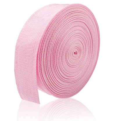 ZHFMILY 1 1/2 inch Polyprorylene Webbing Straps 12 Yards - color: Light Pink