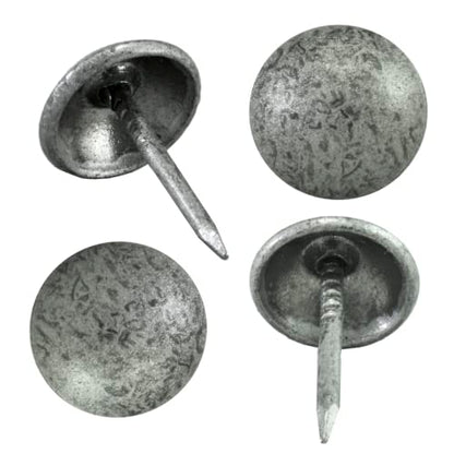 ® 100 Pcs/Box Upholstery Nails,Tacks 7/16in Head Dia [Antique Pewter Finish] DX0511APW