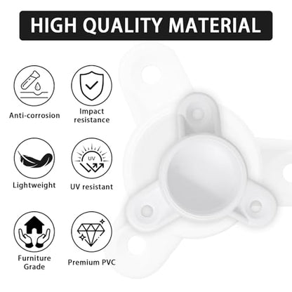 3/4 Inch PVC Flange PVC Table Leg Cap, 4 Pack Furniture Grade Rod Holder with Mounting Screws, Pipe Flange Fittings for DIY Making Storage Shelves, Support Feet - size: 3/4 Inch