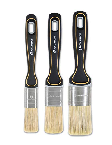 ROLLINGDOG 1", 1.5", 2" Chalk Paint Brush Set - color: 25mm+35mm+45mm