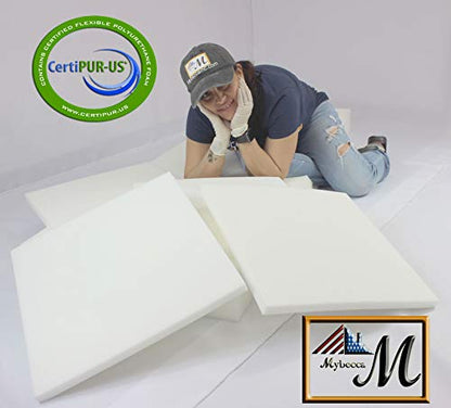 Mybecca Upholstery Foam Cushion Sheet High Density,4H x 24 W x 72 L - color: White, style: 4x24x72