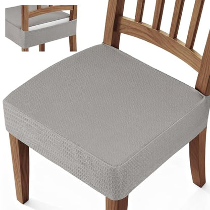 Songrey Waterproof Chair Covers for Dining Chairs, Set of 4, Light Gray - color: Light Gray