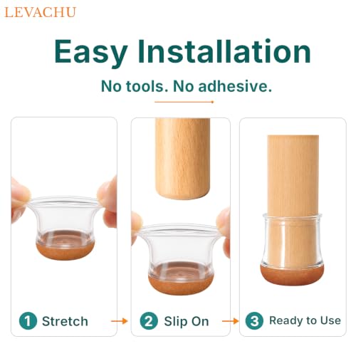 24 Pack Chair Leg Floor Protectors, Chair Leg Caps Round S - size: Round S