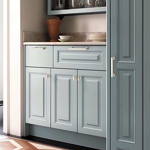 Brushed Nickel Cabinet Pulls, Single Hole, 10 Pack, Heavy Duty - color: Brushed Nickel, size: Single Hole