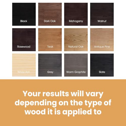 Furniture Clinic Wood Stain, Water-Based & Fast Drying, Slate - color: Slate, size: 500ml / 17 Fl Oz