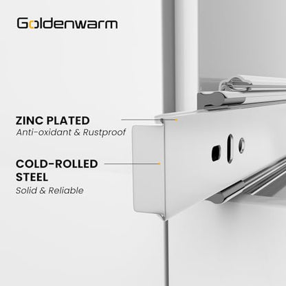 Goldenwarm 1 Pair 16 Inch Soft Close Drawer Slides - size: 16 Inch, style: 1 Pair