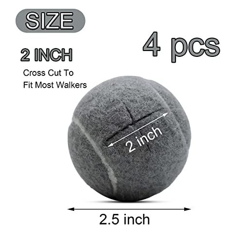 Precut Tennis Balls for Walker and Furniture Legs,4 Pack - color: Grey, size: 4 Pack