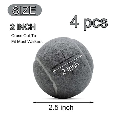 Precut Tennis Balls for Walker and Furniture Legs,4 Pack - color: Grey, size: 4 Pack