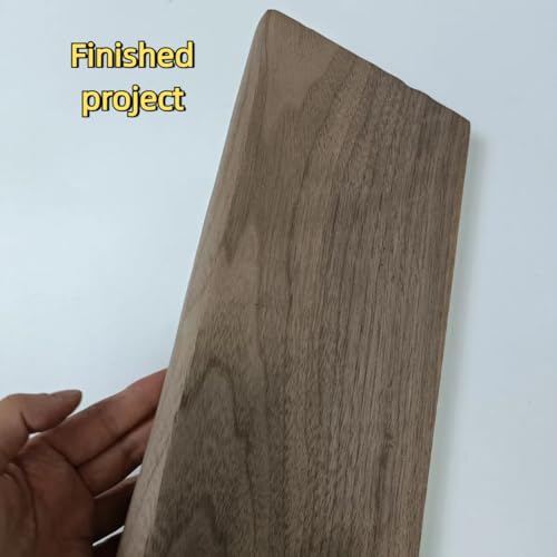 Black Walnut Wood Veneer Sheet,Flat Cut,8.5''x 98'',Iron On Stick Veneer Roll Without Paper,Pre-glued Hot Melt Self Adhesive Walnut Tape for Cabinet Furniture Plywood Laminate Speaker Renovation - color: Black Walnut