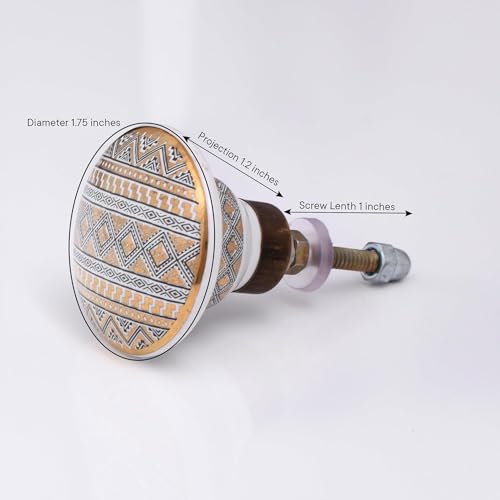Indian Shelf 6 Pieces Cabinet Knobs for Dresser Drawer (Gold) - color: Gold, size: 6 Knobs