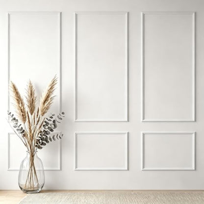 3 Sets Framed Premade Peel and Stick Wall Molding Kit – Pre-Cut Wainscoting Panels Set, Self-Adhesive Installation for Living Room, Bedroom Accent Wall Decor（63 * 39IN-39 * 28IN） - size: 63 * 39IN-39 * 28IN