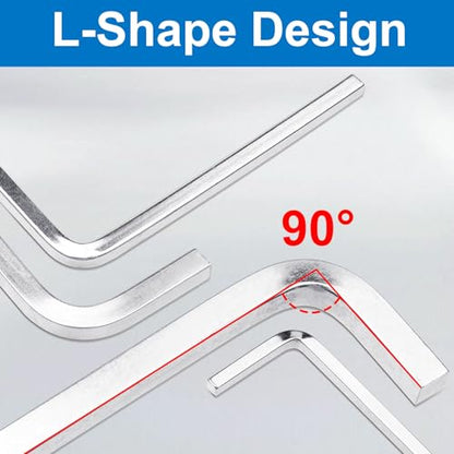 5pcs L Shaped Square Head Wrench Set, 3/4/5/6/7 mm - color: Steel Color,5pcs