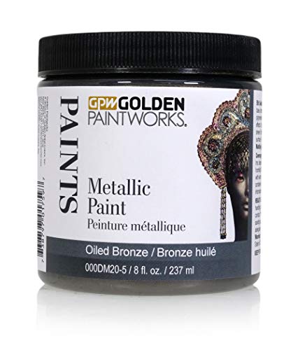 Decorative Metallic Paints, Oiled Bronze (8 oz Jar) - color: Oiled Bronze