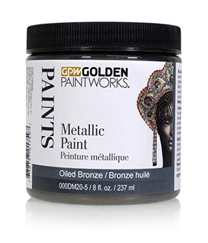 Decorative Metallic Paints, Oiled Bronze (8 oz Jar) - color: Oiled Bronze