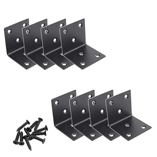 Heavy Duty Stainless Steel Corner Bracket,ULIFESTAR L Shaped Shelf Bracket 90 Degree Corner Brace Large Joint Right Angle L Bracket for Furniture Wood Cabinets Shelves (50x50x50mm) - size: 50*50*50mm