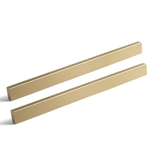 Goo-Ki 6 Pack 7 9/16 Inch Champagne Bronze Knurled Cabinet Pulls - Luxurious Bar Handles - Textured Grip for Drawer, Dressers, Furniture Hardware - color: Champagne Bronze, size: 7 9/16 Inch Center to Center